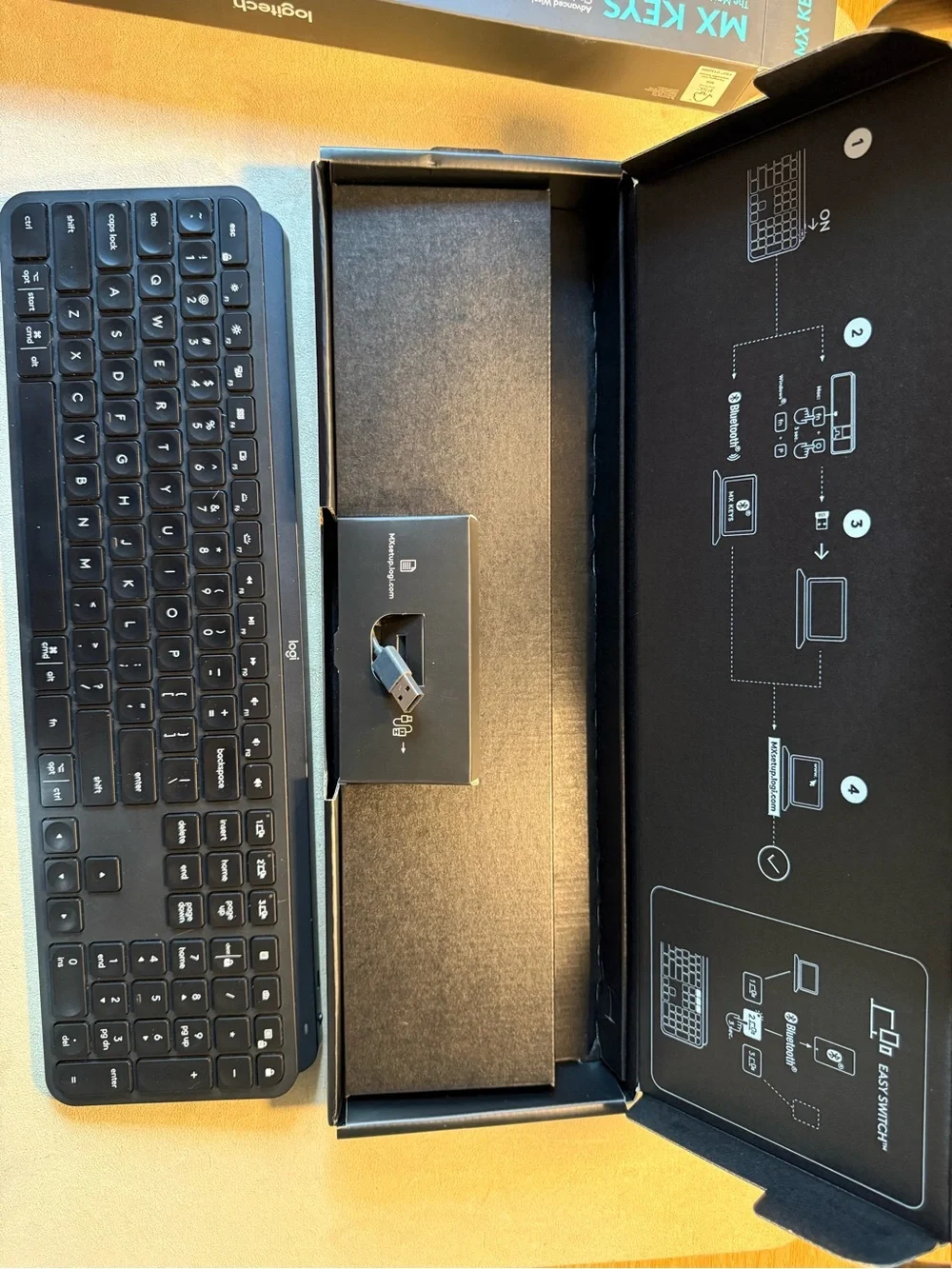 Logitech MX Keys Full-Size Wireless Keyboard - Black